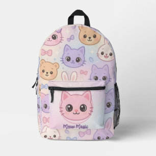 Cute Cat Face Backpack with Customisable MeowMagic