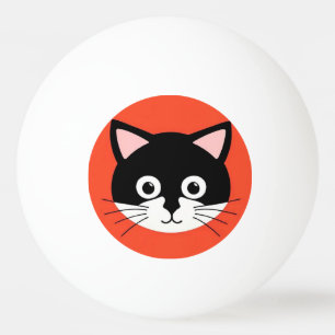 🐱 Cute Cat Face Colourful Table Tennis Gift 🏓 Ping Pong Ball