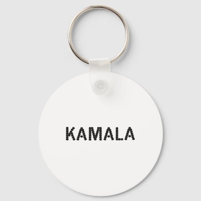 Cute Cat Face Kamala Letter Funny Design  Key Ring (Front)