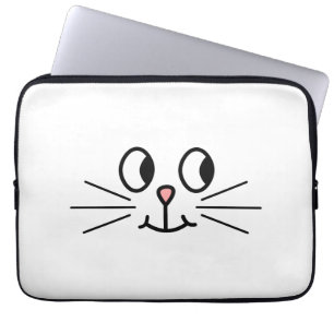 Cute Cat Face. Laptop Sleeve