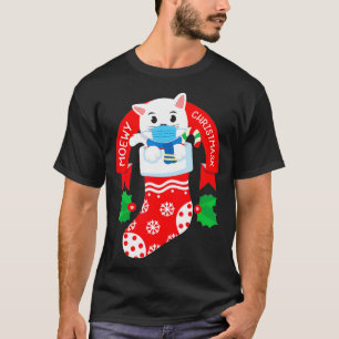 Cute Cat Face Mask Funny Christmas Pajama For T-Shirt