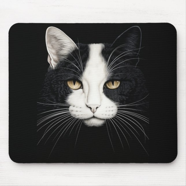 Cute Cat Face Mouse Pad (Front)