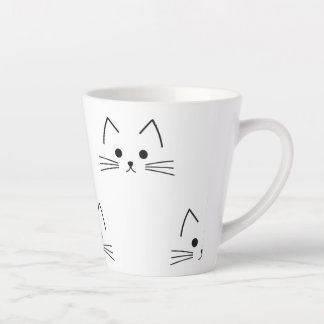 Cute cat face mug