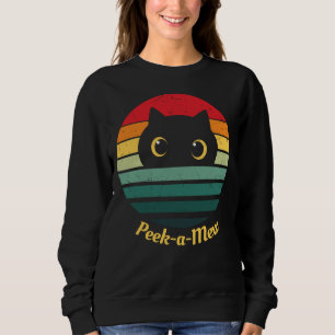Cute Cat Face Peek a Mew Sweatshirt