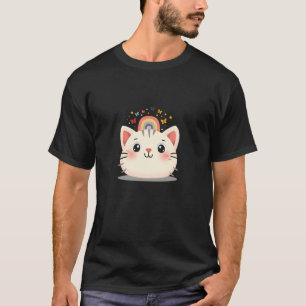 Cute Cat Face Rainbow Magic T-Shirt