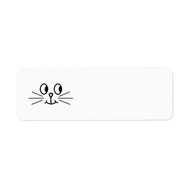 Cute Cat Face. Return Address Label (Front)