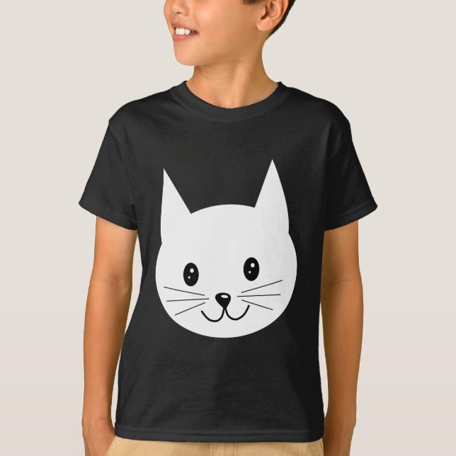 Cute Cat Face. T-Shirt (Front)