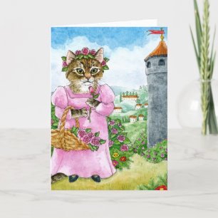 Cute Cat Fairy Tale Rapunzel card