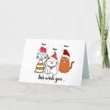 Cute Cat Family Tree Christmas  