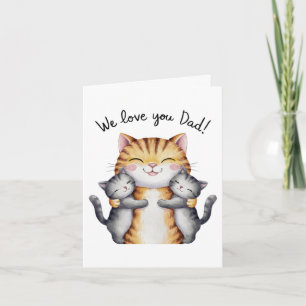 Cute Cat Father’s Day Card with Sweet Poem