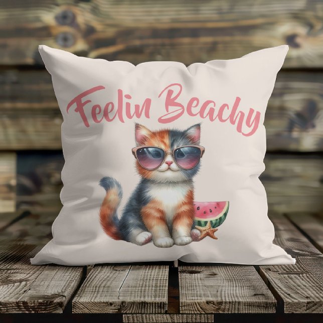 Cute Cat Feelin Beachy Cushion (Creator Uploaded)