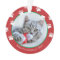 Cute Cat First Christmas Paw prints Red Green