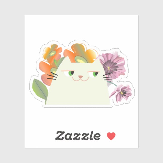 Cute Cat Floral Kawaii (Sheet)