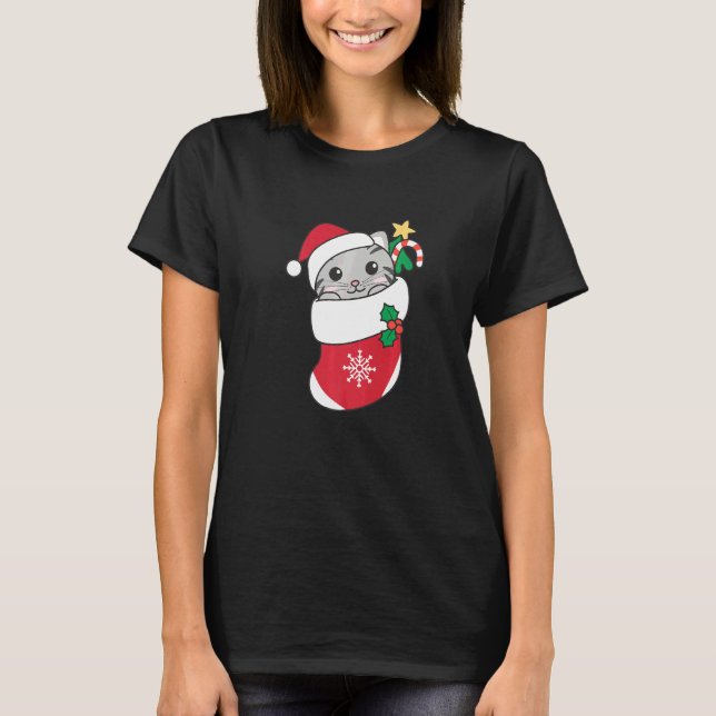Cute Cat For Christmas Cat  6 T-Shirt (Front)
