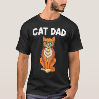 Cute Cat For Dad Father Kitten Feline Pet Cat T-Shirt