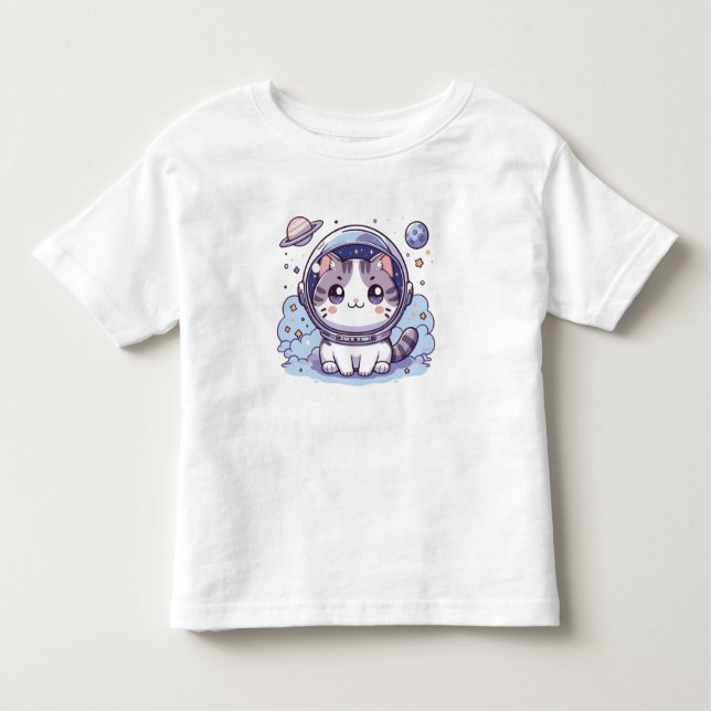 cute cat for girls and young children toddler T-Shirt (Front)