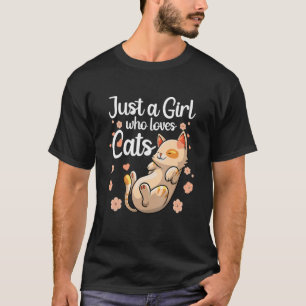 Cute Cat  For Girls Women Kids Kitty Lady Cat T-Shirt