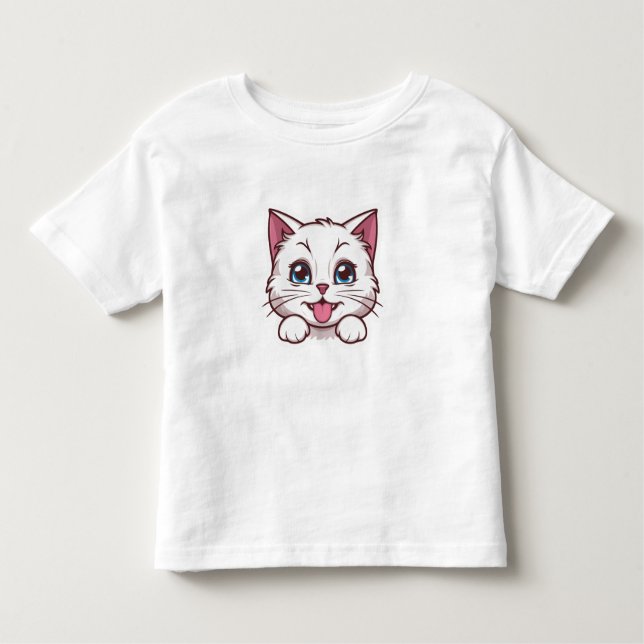 cute cat for kids toddler T-Shirt (Front)
