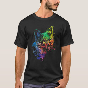 Cute Cat For Kitten Colourful Kitty Adoption T-Shirt