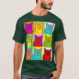 Cute Cat for kitten lovers Colourful Art T-Shirt