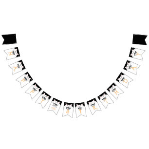Cute Cat Frame Sparkling Stars 1st Birthday Bunting