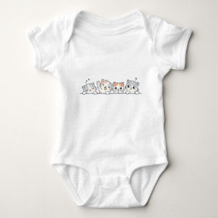Cute Cat Friends Baby Bodysuit