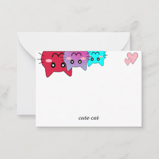 Cute cat from kind people Thank You Note Card