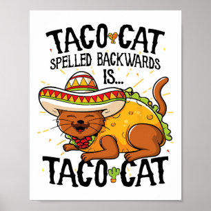 Cute Cat Funny Cinco De Mayo Party  Poster