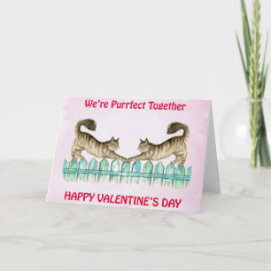 Cute Cat Funny Pun Valentines Day Card