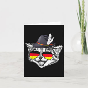 Cute Cat German Flag Pride Germany Festival  Card
