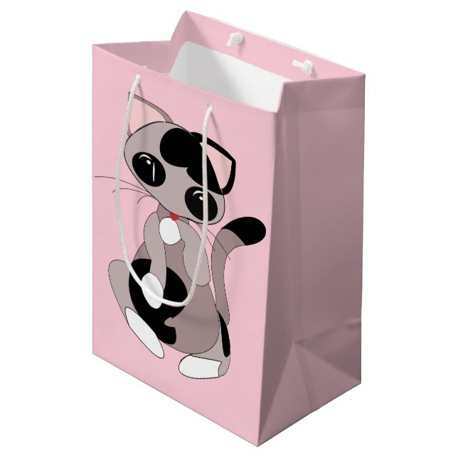 Cute Cat Gift Bag (Front Angled)