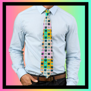 cute cat gift for cat lovers  tie