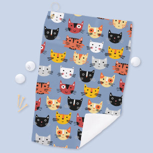 Cute Cat Golf Towel