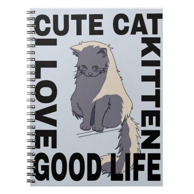 Cute cat good life notebook (Front)