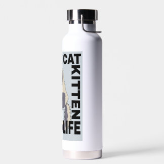 Cute cat good life  water bottle