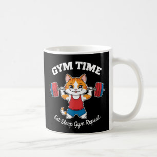 Cute Cat Gym Time Coffee Mug
