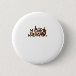 Cute Cat Halloween Kitty Halloween Animal Pet Men 6 Cm Round Badge