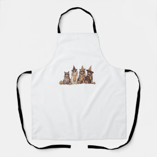 Cute Cat Halloween Kitty Halloween Animal Pet Men Apron