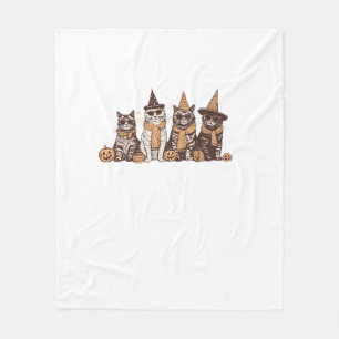 Cute Cat Halloween Kitty Halloween Animal Pet Men  Fleece Blanket