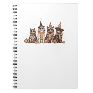 Cute Cat Halloween Kitty Halloween Animal Pet Men Notebook