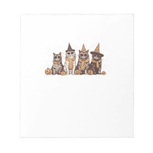 Cute Cat Halloween Kitty Halloween Animal Pet Men Notepad