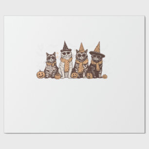 Cute Cat Halloween Kitty Halloween Animal Pet Men Wrapping Paper