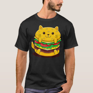 Cute Cat Hamburger T-Shirt