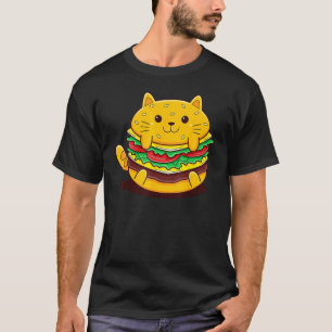 Cute Cat Hamburger T-Shirt
