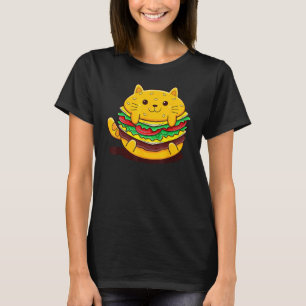 Cute Cat Hamburger T-Shirt