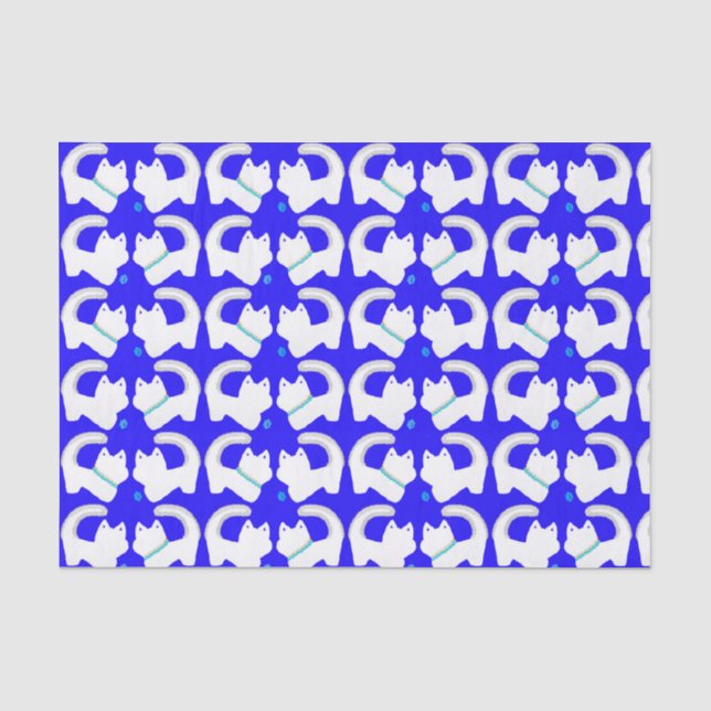 Cute cat Hanukkah tissue paper (Front)