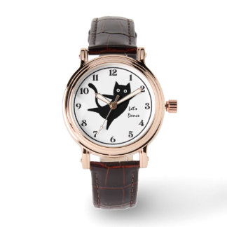 Cute Cat, Happy Cat,LetsDance, Modern, Simple Watch