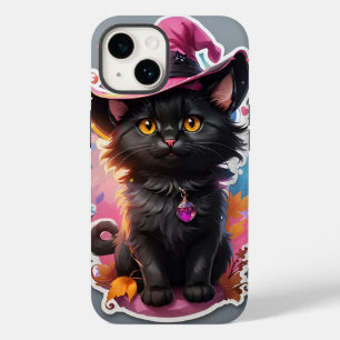 Cute Cat Happy Halloween Travel Mug - Kawaii Witch Case-Mate iPhone 14 Case