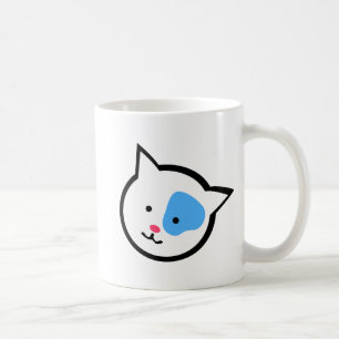 Cute Cat Head(Blue) Coffee Mug