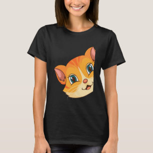 Cute Cat Head Orange Kitty Kitten T-Shirt